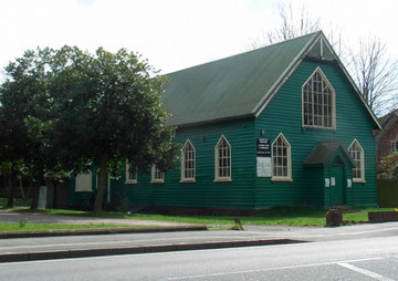 St Agnes' Church - The original wooden chapel is now the church hall of St Mary & St Ambrose on the Pershore Road.