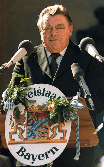 Bayerns daværende ministerpræsident Franz Josef Strauss