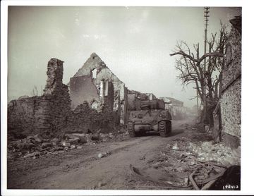 Tank support coming from Bennwihr on Dec. 27 provided by B Company, 756th Tank Battalion (Photo courtesy National Archives)