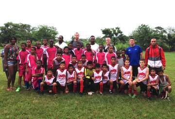 The Rhinos with the boys in Travesia