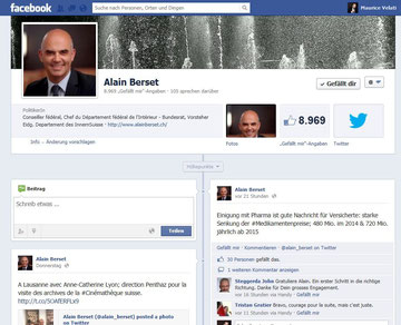 Facebook-Profil Alain Berset 