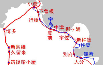 日豊本線のバイパス線のルート案