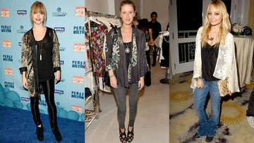 Celebrities in Kimono Jackets