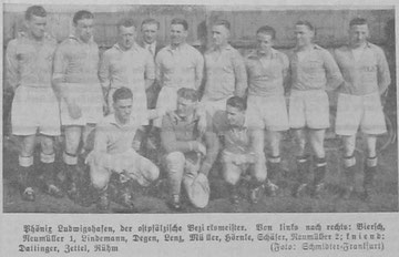 FC Phönix Ludwigshafen - Meister der Bezirksklasse Pfalz Ost 1936/37