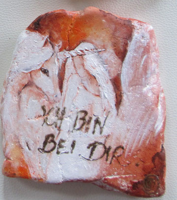 Unikat Gemälde auf Marmorstein