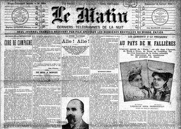Journal Le Matin, 1906.