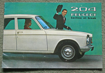 Brochure publicitaire Peugeot pour la 204 vers 1970