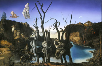 Лебеди, отражающиеся в слонах - Сальвадор Дали (1937)