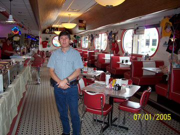 Me standing in a 50's style diner