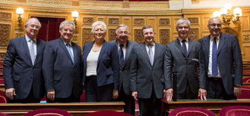 les sénateurs normands dans l'hémicycle, 09.10.2014 : J.Bizet, JC. Lenoir, C. Morin-Desailly, G. Larcher, P.Bas, H. Maurey, JL. Dupont,