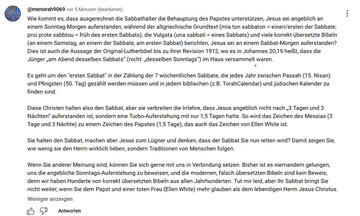 EndzeitreporterMCM Sabbat Auferstehung Sonntag