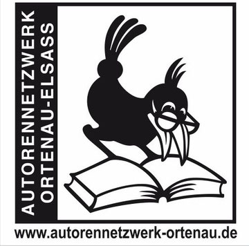 Unser Logo mit dem Lesenden Raben (von Raimund Müller, Autor und Wetterfahnenmacher)