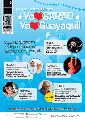 Afiche de YO ♥ SARAO, YO ♥ GUAYAQUIL. Diseño: Eduardo Correa