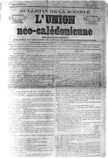 Bulletin de la Société l'union néo-calédonienne (Numéro du 10 novembre 1882)