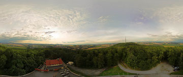Panoramablick vom Gußeisernen Turm über die Oberlausitz