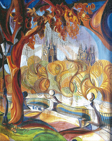 RIBERA DEL ARLANZON (BURGOS). Oleo sobre lienzo. 100 x 81 x 3,5 cm.