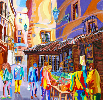 CALLEJON DE SAN GINES (MADRID). Oil on canvas. 60 x 60 x 3,5 cm.