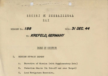 Deckblatt des Mission Report 188.
