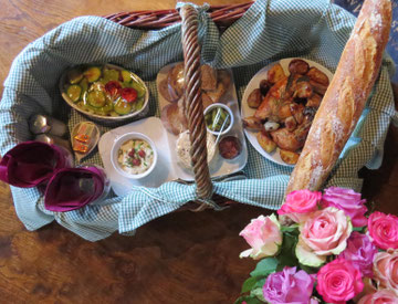 repas romantique dans le medieval