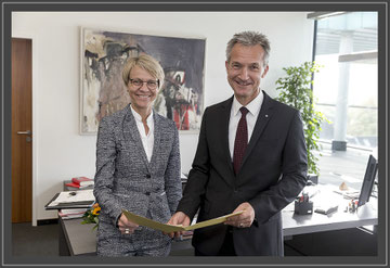 Foto:Pressestelle der Stadt Gelsenkirchen Dorothee Feller und der OB Frank Baranowski