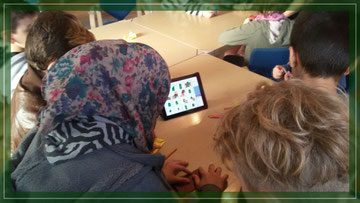 Foto: Tablet-Einsatz im Wochenprogramm des Spunk