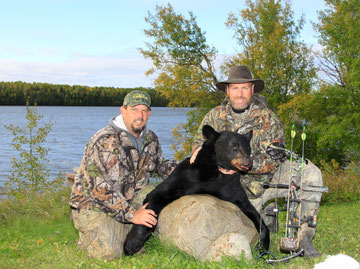 Bruce and Jeff - A successful fall archery Ontario black bear hunt!