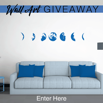 Phases of the Moon free wall art sticker giveaway contest