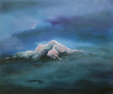 Over the Clouds, Acryl auf Leinwand