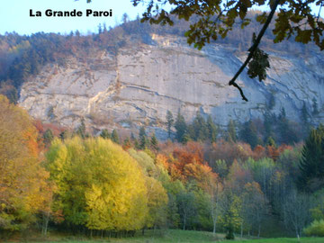 La grande paroi, vu du pied du Salève