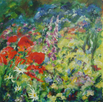 Mai in Giverny 2- 50 x 50 cm - Acryl auf Leinwand