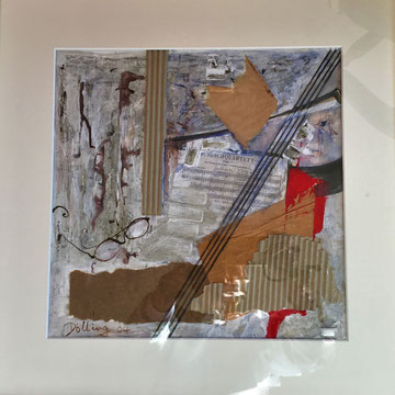 Beethoven`s Brille ,Collage . i.R.52x52