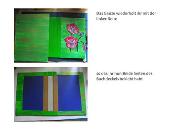 Buchbinden : Herstellen des Bucheinbandes / Halbgewebeband,www.sophieskreativseite.de