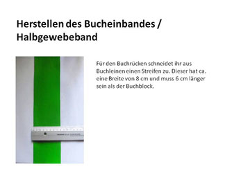 Buchbinden : Herstellen des Bucheinbandes / Halbgewebeband,www.sophieskreativseite.de