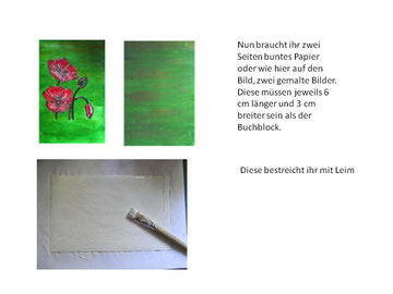 Buchbinden : Herstellen des Bucheinbandes / Halbgewebeband,www.sophieskreativseite.de