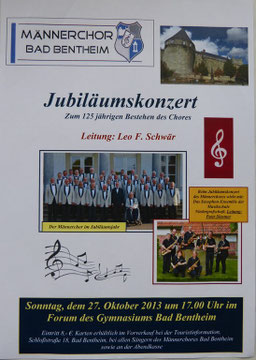  Das Plakat zum Jubiläumskonzert 
