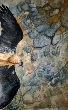 Bartgeier. 60x80 cm. Preis auf Anfrage.