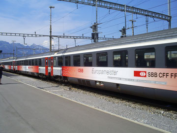 Zug 15162 bei der Abfahrt Richtung Zürich HB im Grenzbahnhof Buchs (SG)