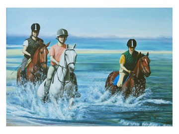 Cavalcata ... sulla spiaggia ( Collezione privata)  70x50  2008