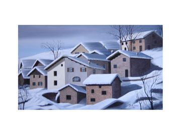 Mountain village  50x30  cm  2006