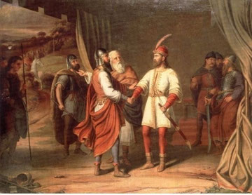 J.F. Mucke, Savez Ljudevita (desno) sa Slovencima