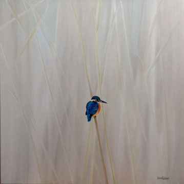 ijsvogel 1 100/100 olieverf