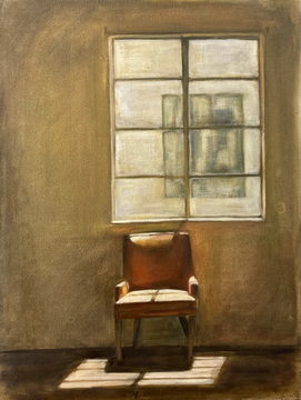 Still Orange, oil on MDF, 40 x 50 cm