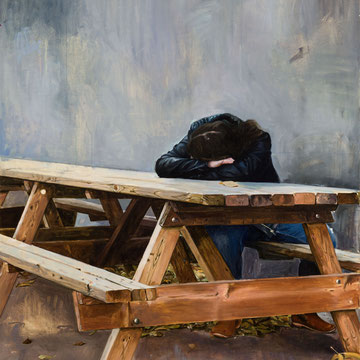 Sans titre, huile sur toile, 162 x 130 cm, 2018-2021, collection privée 