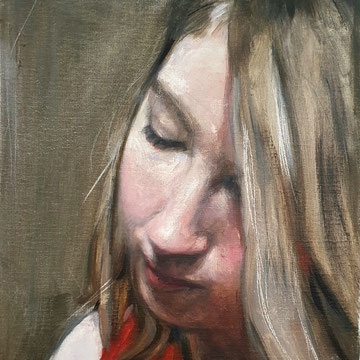 Agathe, huile sur toile, 33 x 24 cm, 2018, collection privée 