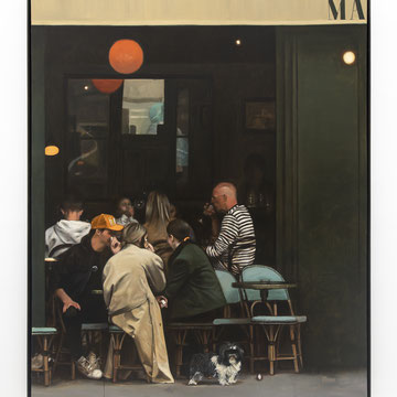 Reflets, huile sur toile, 245 × 200 cm, 2024, collection privée 