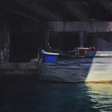 Sans titre,  huile sur toile,  130 x 130cm,  2019, collection privée 