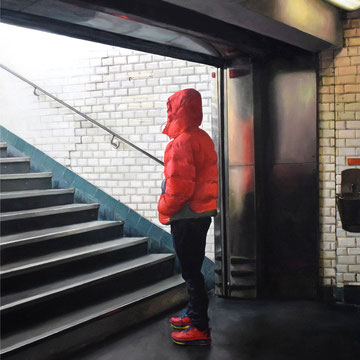 L'Attente, huile sur toile, 162 x 130 cm, 2020, collection Société Générale 
