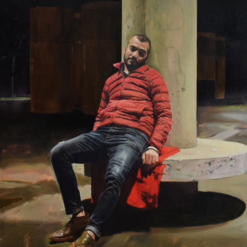 Sans titre, huile sur toile, 162 x 130 cm, 2020- 2021, collection privée 