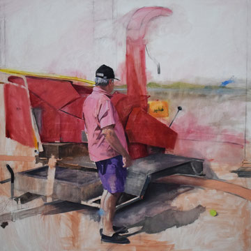 Sans titre, huile sur toile,  200 x 200 cm,  2017