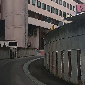Une route peut en cacher une autre, huile sur toile, 114 x 146 cm, 2020, collection privée 